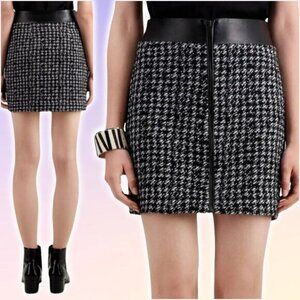 NWT THE KOOPLES Zip Front Mini Skirt Sz 0